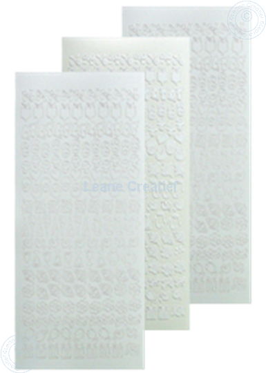 Afbeelding van LeCreaDesign® kantornament sticker wit