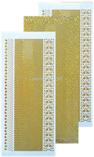 Bild von Linien Sticker diamond gold