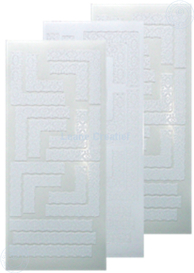 Bild von LeCreaDesign® Lace Eck Sticker weiß