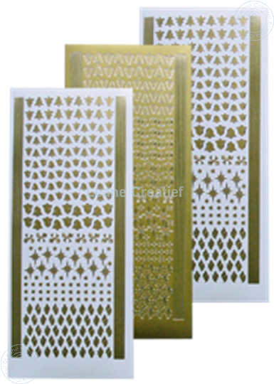 Afbeelding van Stickers kerst ornamentjes gold