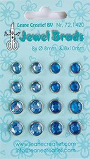 Bild von Jewel brads dark blue / light blue