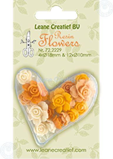 Afbeelding van Resin flowers roses yellow