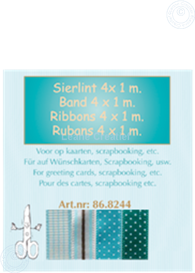 Afbeelding van Lint 4x1 m blauw tinten