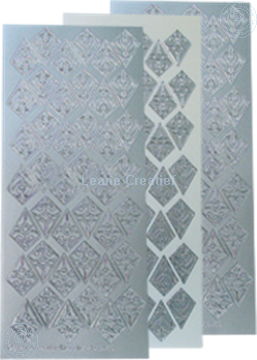 Afbeeldingen van LeCreaDesign® Rozetten stickers zilver