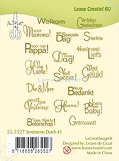 Image sur Clear stamp Sentiments 3 Dutch