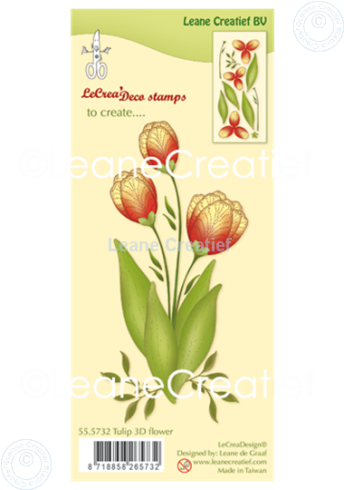 Image sur Tampon clair 3D Fleur Tulipe 