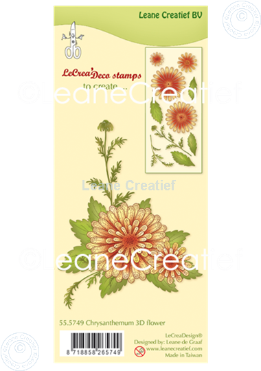 Bild von Silikon Stempel 3D Blume Chrysanthemum 