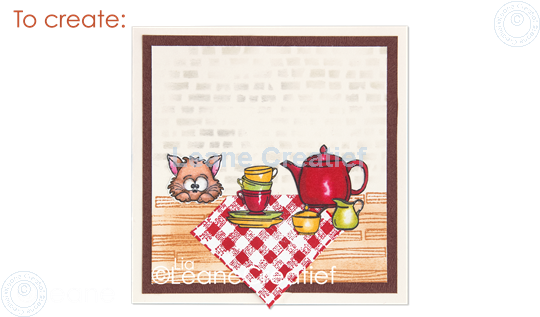 Afbeelding van LeCreaDesign® combi clear stamp Koffie servies