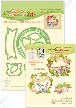 Afbeeldingen van Set Stamp & Contour Die Wreath X-mas