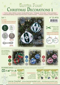 Picture of Glitter Foam Christmas Decorations Set 1
