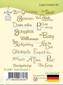 Picture of LeCreaDesign® clear stamp Texte  German 2.