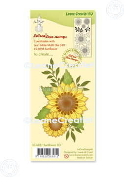 Afbeeldingen van LeCreaDesign® deco clear stamp Zonnebloem 3D