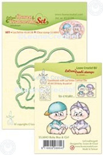 Picture of Lea’bilitie® Clear stamp & Contour die set Baby boy & girl