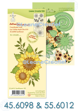 Afbeeldingen van Multi die & Clearstamp Sunflower 3D