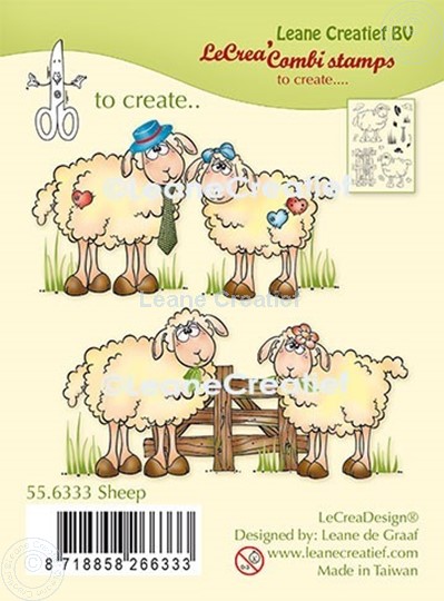 Image sur LeCreaDesign® combi tampon clair Moutons