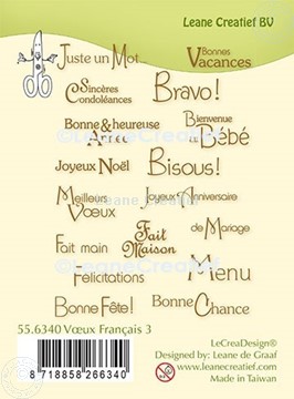 Picture of LeCreaDesign® combi clear stamp French words 3