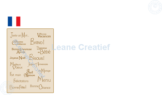 Afbeelding van LeCreaDesign® combi clear stamp Franse teksten 3