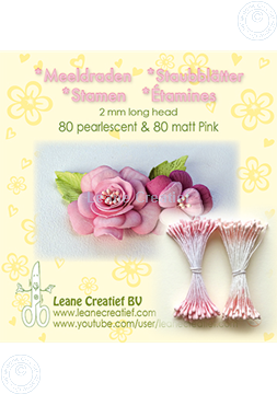 Image de Étamines  2mm,  80 matt & 80 pearl Pink