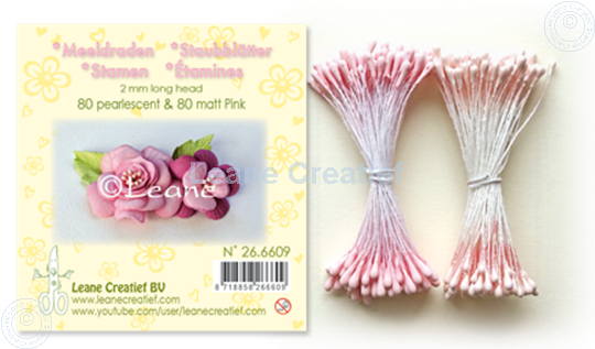 Afbeelding van Meeldraden 2mm,  80 matt & 80 pearl Pink