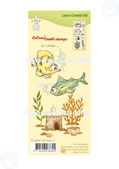 Image sur LeCreaDesign® combi tampon clair Poissons 2.