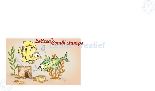 Image sur LeCreaDesign® combi tampon clair Poissons 1.