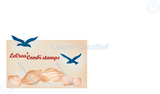 Image sur LeCreaDesign® deco tampon clair Coquilles de mer