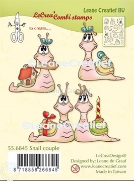 Picture of LeCreaDesign® combi clear stamp Snail couple