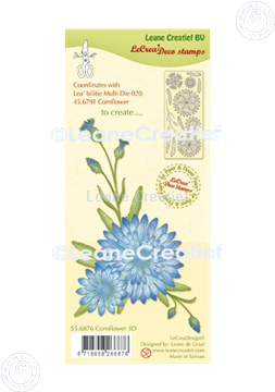 Afbeeldingen van LeCreaDesign® deco clear stamp Korenbloem 3D