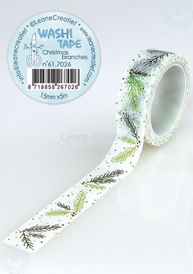 Picture of Washi tape Christmas branches, 15mm x 5m.