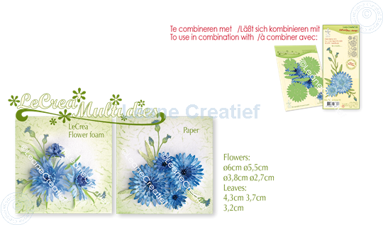 Afbeelding van Set Multi die & Clearstamp Cornflower 3D