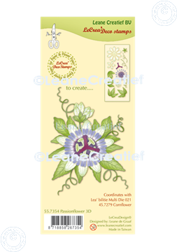 Picture of LeCreaDesign® combi clear stamp Passion Flower 3D