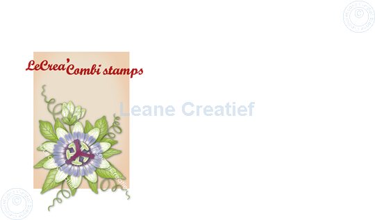 Afbeelding van LeCreaDesign® combi clear stamp Passiebloem 3D