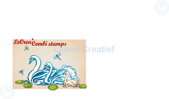 Bild von LeCreaDesign® Kombi Silikon Stempel Schwanenfamilie