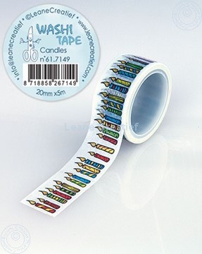 Image de Washi tape Bougies, 20mm x 5m.