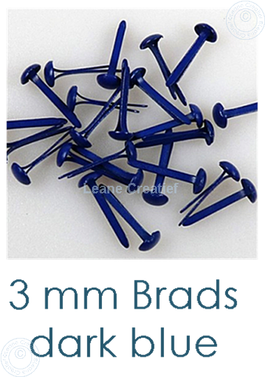 Afbeelding van 40 Brads Dark blue 3mm