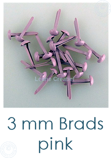 Image sur 40 Brads Pink 3mm