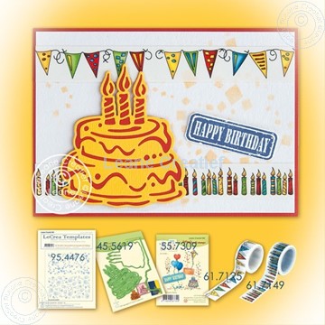 Bild von Silhouette Cake with Washi tape