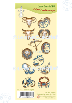 Picture of LeCreaDesign® combi clear stamp Zodiac signs