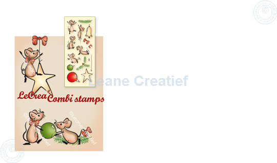 Picture of LeCreaDesign® combi clear stamp The world of mice Christmas