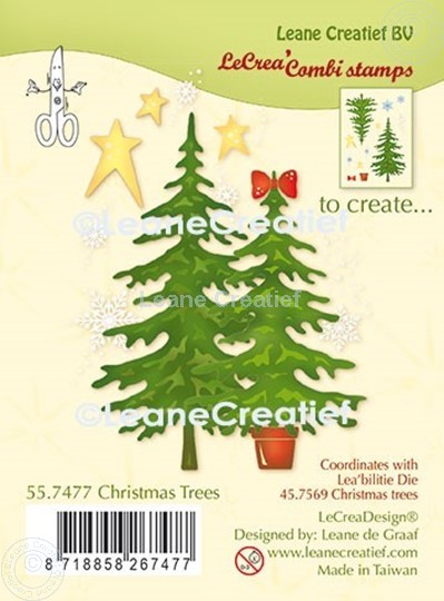 Image sur LeCreaDesign® tampon clair à combiner Sapins de Noël