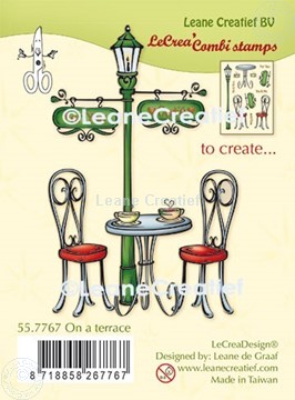 Afbeeldingen van LeCreaDesign® combi clear stamp Op het terras