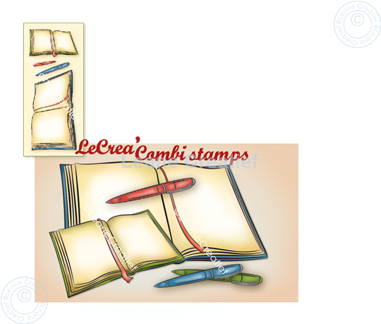 Bild von LeCreaDesign® Silikon Kombi Stempel  Ein offenes Buch