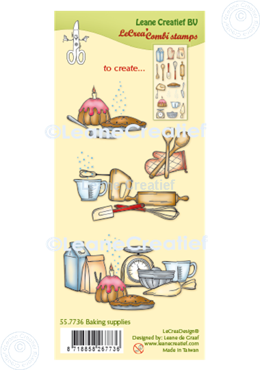 Picture of LeCreaDesign® combi clear stamp Baking supplies