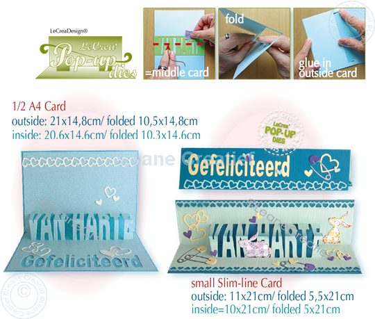 Afbeelding van Lea’bilitie® Pop-up “Van Harte” snijmal