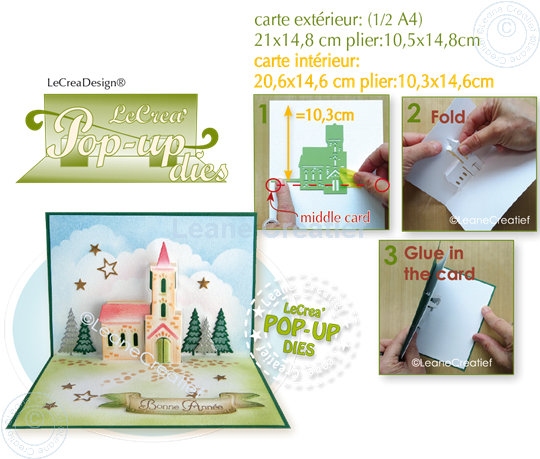 Afbeelding van Lea’bilitie® Pop-Up Kerk snij en embossing mal                            