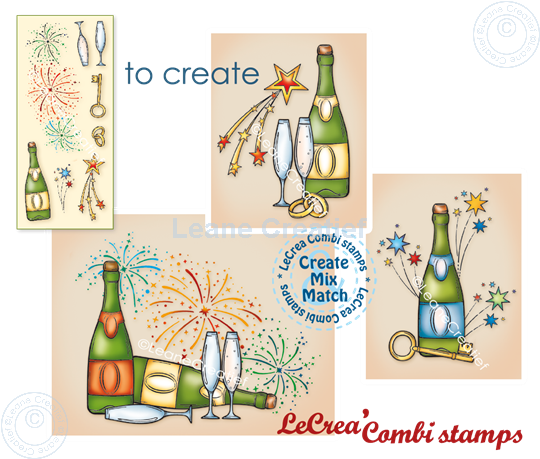 Picture of LeCreaDesign® combi clear stamp Fireworks