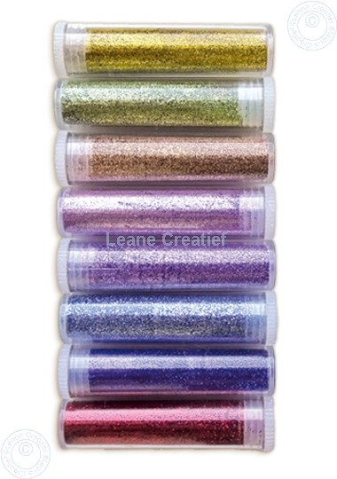 Afbeelding van Ultra fijn glitter assortiment van 8 kleuren in buisjes