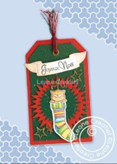 Afbeelding van Label with Christmas Stocking
