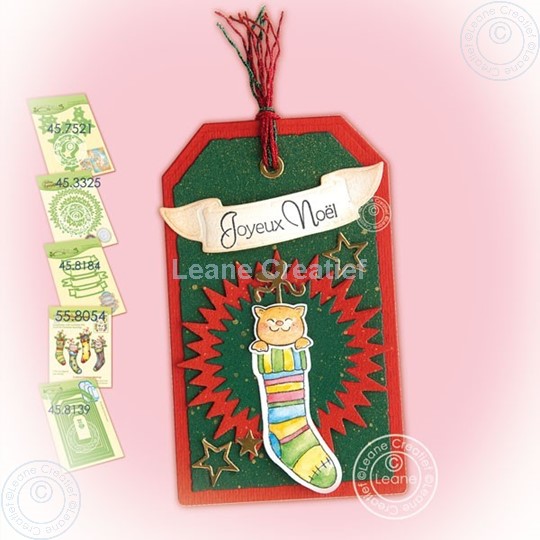 Bild von Label with Christmas Stocking