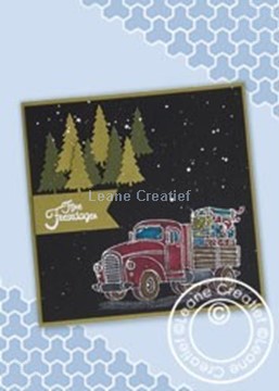 Afbeeldingen van Christmas Truck on black card